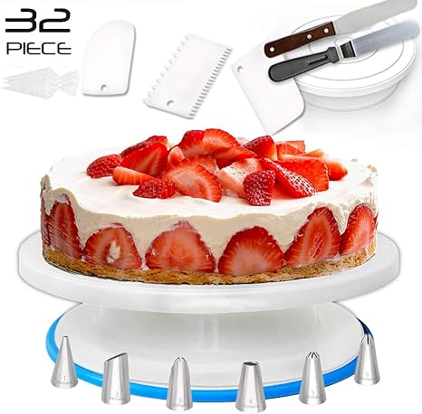 Kitchwise Cake Decorating Turntable With Icing Spatula Cake