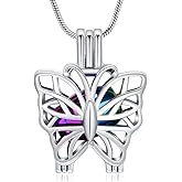 Cremation Jewelry Butterfly Urn Necklace for Ashes Butterfly Pendant Cremation Keepsake Necklace for Women Jewelry