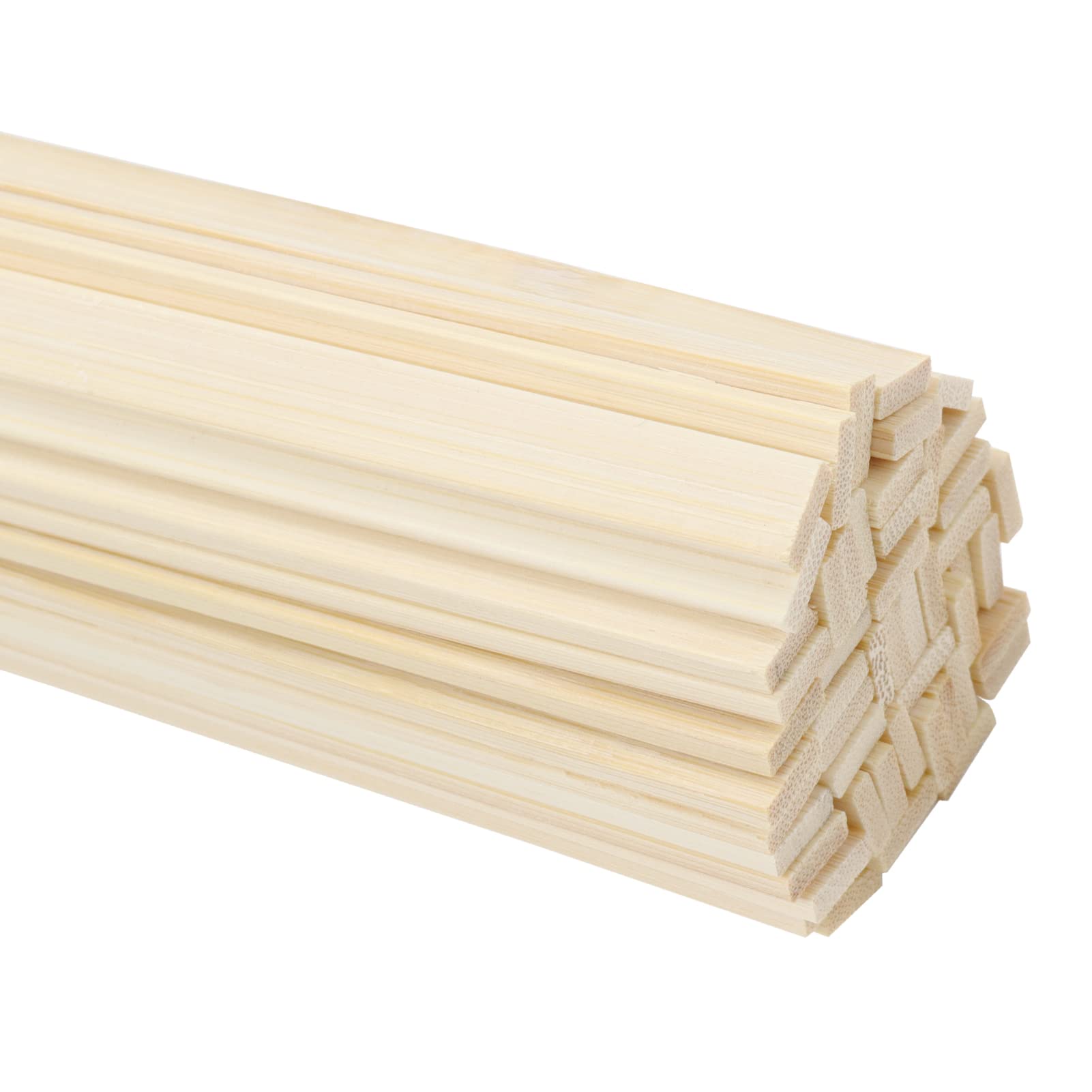 DOITEM Natural Extra Long Bamboo Wooden Crafts Sticks (50 Pack) - 20cm/8 Inches - Strong Wood Strips for Crafting Projects
