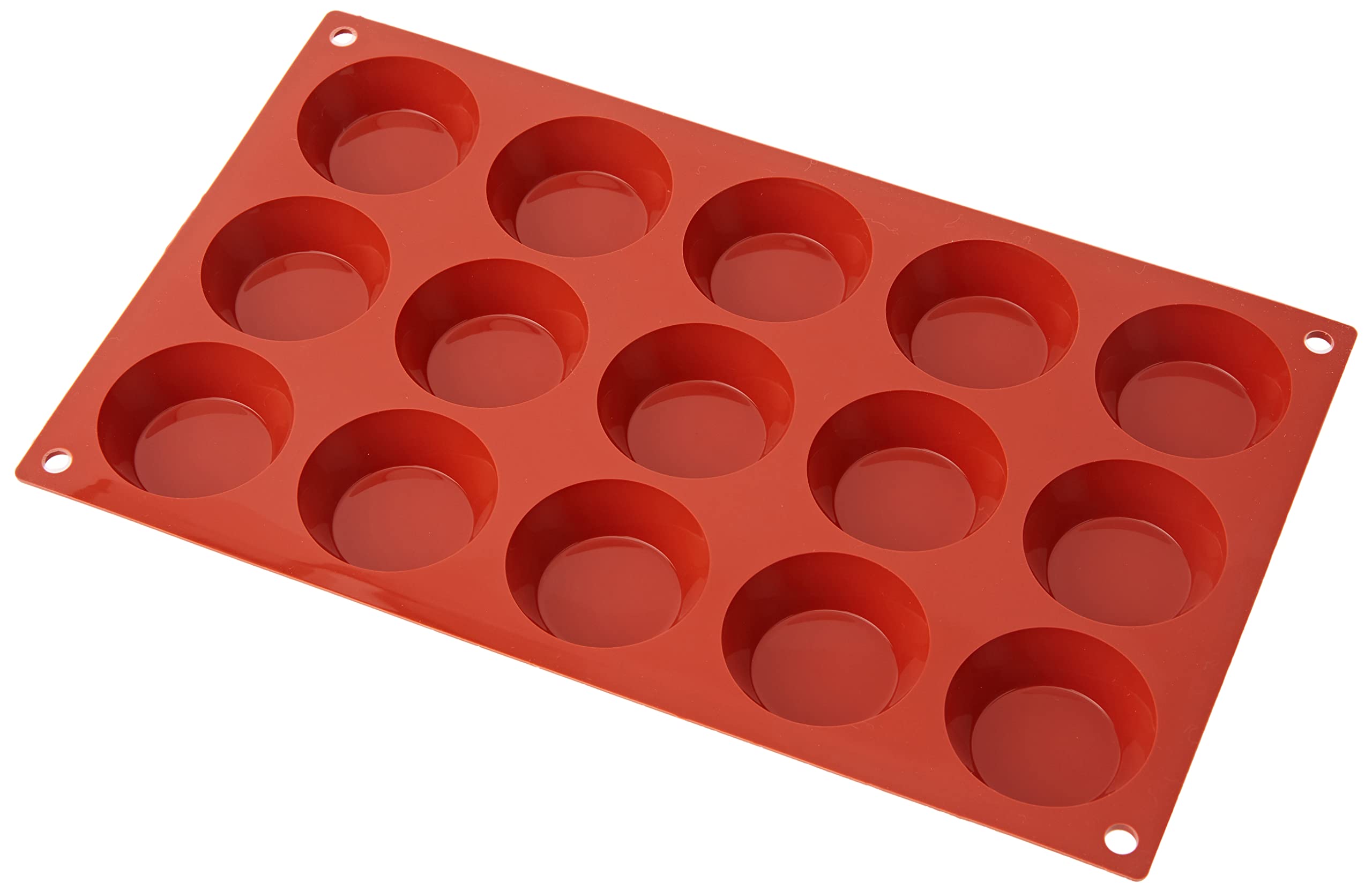 Silikomart | SF014 Silicone Mould for TARTELLETTA Monoportions, Non-Stick, 15 Cavities, Pack of 1 Cake Mould, Ø 50 h 15 mm, Made in Italy
