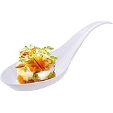 Kingrol 200 Plastic Appetizer Spoons, Disposable Tasting Spoons for Desserts, Hors d'oeuvres, Soups, Sushi, Dipping Sauces - 