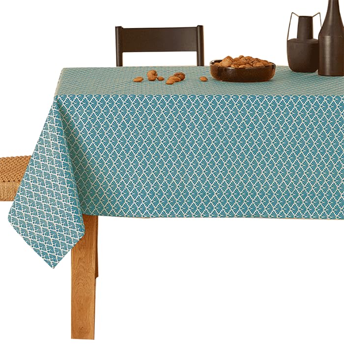 Nydel EU357AELX13 Gatsby Coating Acrylic Tablecloth, Cotton, Petrol, 160 x 350 cm