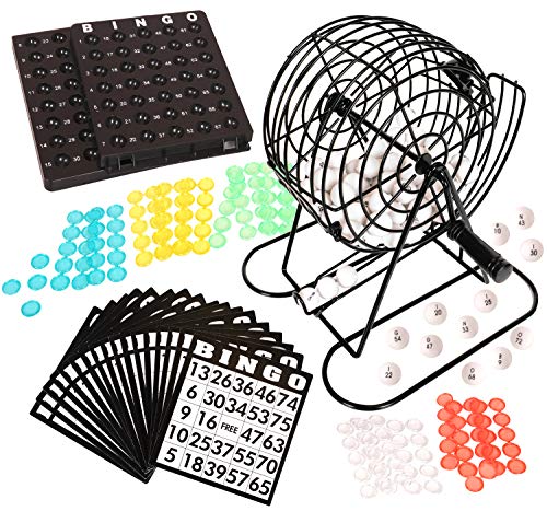 Silly Goose Games Deluxe 6" Metal Bingo Game; Bingo Set with 18 Bingo Cards, Bingo Board (Plastic) and Bingo Chips - Thumbnail 3