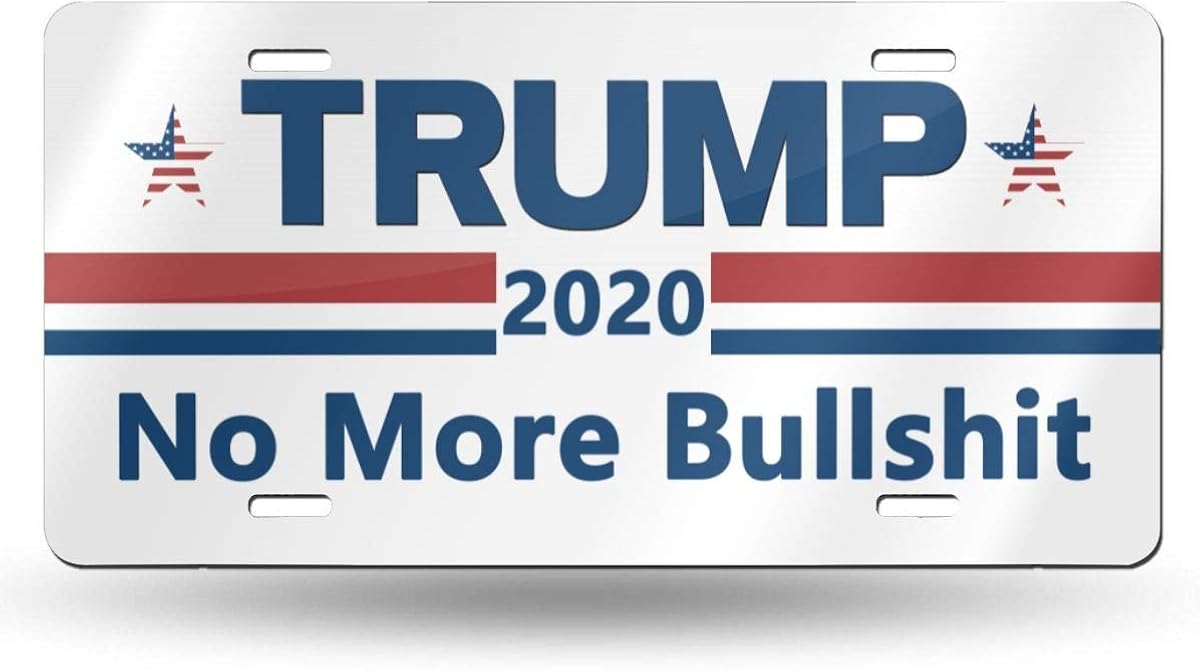 Jpnvxie Trump License Plate Covers Vanity Tag Metal Car