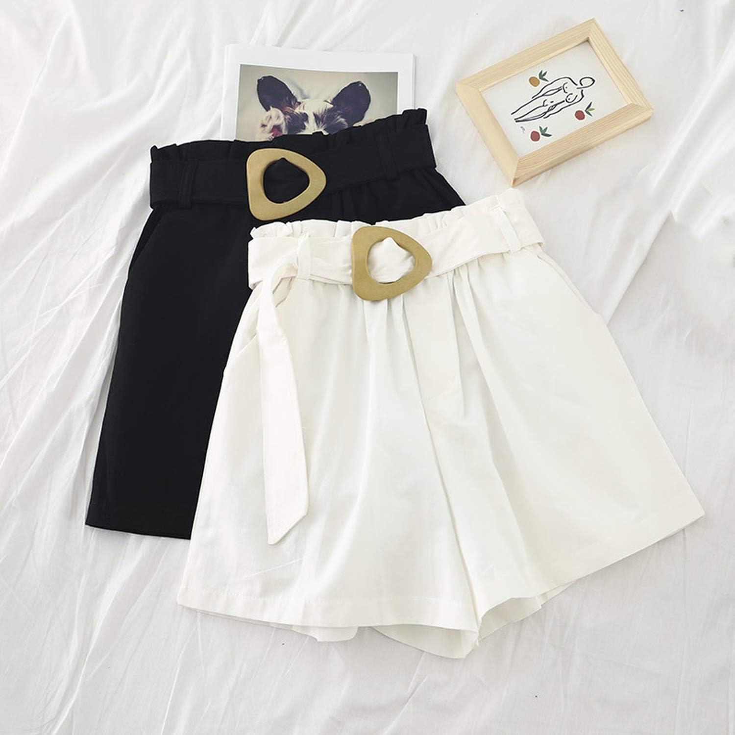 high waisted khaki bermuda shorts