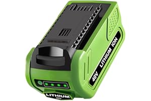 ENERMALL 6.0Ah 40 Volt 29472 Lithium Battery Repalcement for GreenWorks 40V Battery Compaitble with GreenWorks 40 Volt Lithium Max Power Tools 29252 20202 22262 25312 25322 20642 22272 27062 21242 (Green)