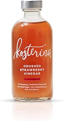 Kosterina - Crushed Strawberry Vinegar – Fruit White Wine Vinegar – Good for Salad Dressing, Marinades, Cocktail Mixer, Healt