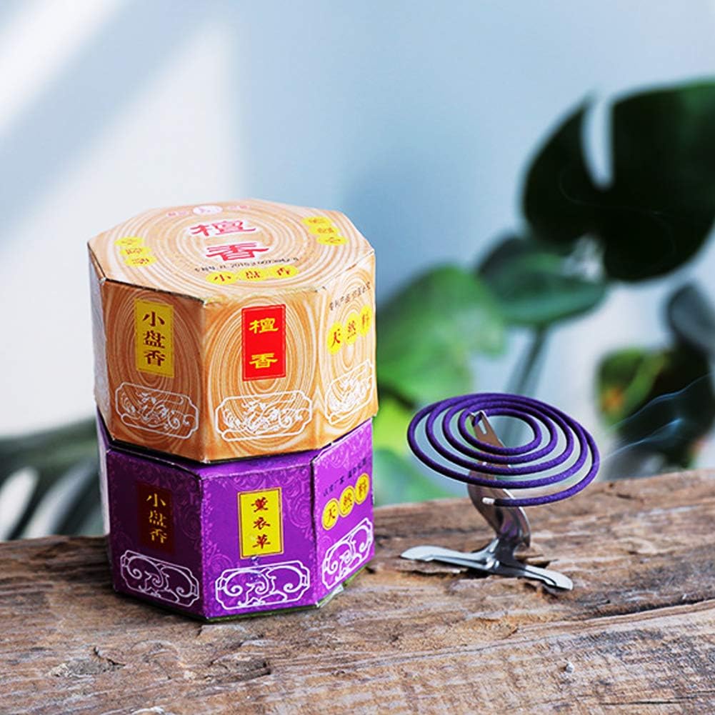 Jiecikou Mosquito Repellent Coils with Holder Home Outdoor Use 32Pcs/Box Lavender