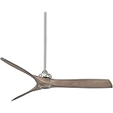 Minka-Aire F853-BN/AMP Aviation 60 Inch Ceiling Fan with DC Motor in Brushed Nickel Finish and Ash Maple Blades