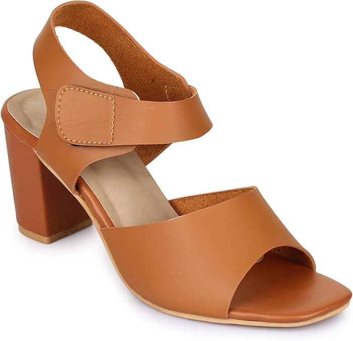Amazon.com | Sapatos Women Tan Heels (ST-3089-Tan-37) | Shoes