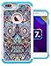 iPhone 7 Plus Case, Nuomaofly [Creative] Studded Rhinestone Crystal Bling Hybrid Armor Defender Dual Layer Protective Case Cover for Apple iPhone 7 Plus (Skull)