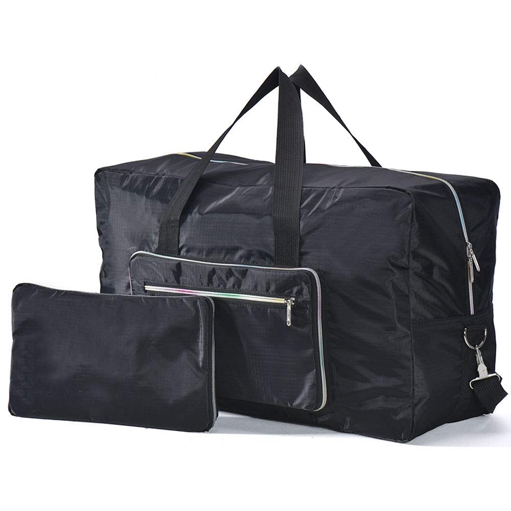 Arxus Large Foldable Duffel Tote Carry on Weekend Overnight Travel Bag Over Luggage with Shoulder Strap