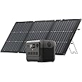 EF ECOFLOW Solar Generator River 2 Pro 768Wh Portable Power Station & 160W Portable Solar Panel LiFePO4 Battery 70 Min Fully Charged, 4×AC, for Camping, RV, Home Backup