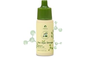 PE4U Eye Drops for Dogs & Cats - Veterinary-Recommended Pet Eye Care Solution - Cleanses Dirt, Soothes Redness, Relieves Dryness, Reduces Tear Stains
