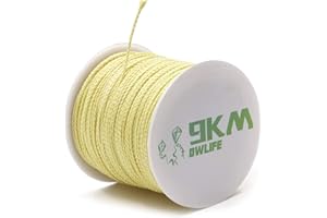 9KM DWLIFE Braided Kevlar String 100lb~1500lb Fishing Assist Line High Strength Tensile Heat Resistant for Paracord Cord Ultr