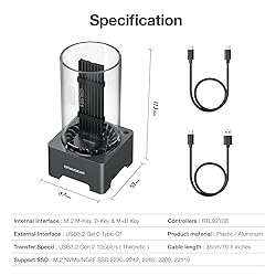 GRAUGEAR M.2 NVMe SATA SSD Enclosure Docking