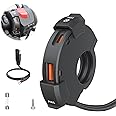 Motorcycle Phone Charger 18W USB 30W Type-C PD Quick Charger SAE to USB Adapter IP65 Waterproof Phone Charger for iPhone Tablets GPS