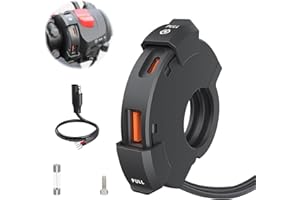 PLTYFSE Motorcycle Phone Charger Fast Charge 18W USB 30W Type-C PD Quick Charger SAE to USB Adapter IP65 Waterproof Phone Charger for Phones Tablets GPS