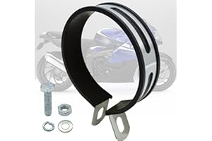 JVNZAM Universal Half Round Motorcycle Exhaust Clip Exhaust Muffler Pipe Bracket Hanger Muffler Pipe Bracket Suitable for Most Motorcycles
