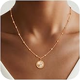 Gold Shell Necklace for Women - 14k Gold Plated Seashell Charm Necklaces,Dainty Non Tarnish Stainless Steel Beach Vacation Choker Jewelry Gifts,Ocean Sea Shell Starfish Charms Cute Necklace for Summer
