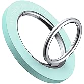 Magnetic Phone Ring Holder for Mag Safe - Lamicall Magnetic Finger Phone Ring Stand Holder, Magnet Ring Grip, Compatible with iPhone 14 Plus 13 12, Pro, Pro Max, Mini, Grass Green
