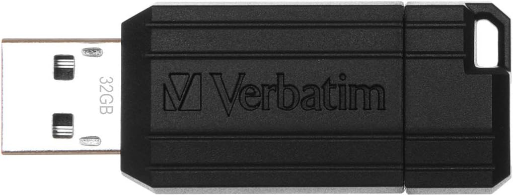 Verbatim PinStripe USB flash drive 32GB, USB 2.0, USB memory stick, for laptop notebook ultrabook TV car stereo