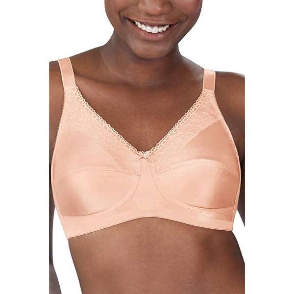 Amoena Womens Nancy Non-Wired Pocketed Mastectomy Bra Rose Nude