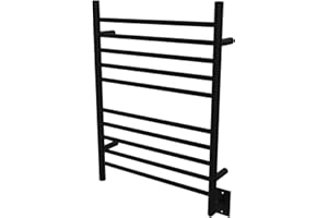 Amba Radiant Straight RWH-SMB 10-Bar Hardwired Towel Warmer in Matte Black
