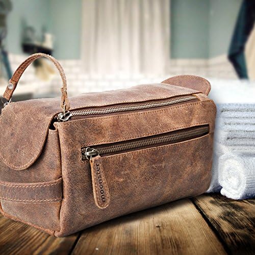 Leather Toiletry Bag For Men Stylish, Practical And Thicker Than
