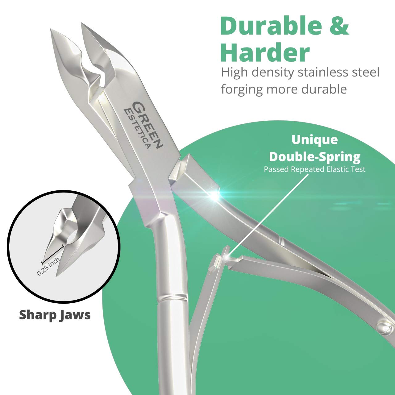 Premium Cuticle Trimmer Stainless Steel Nipper – Sharp Blades with Double Spring – Manicure Pedicure Tool for Home and Salon: Home Improvement