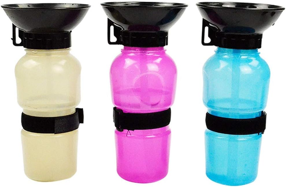pet travel water bottle，Lightweight Water Dispenser for Dogs and Cats, Food-Grade Silicone 500ML
