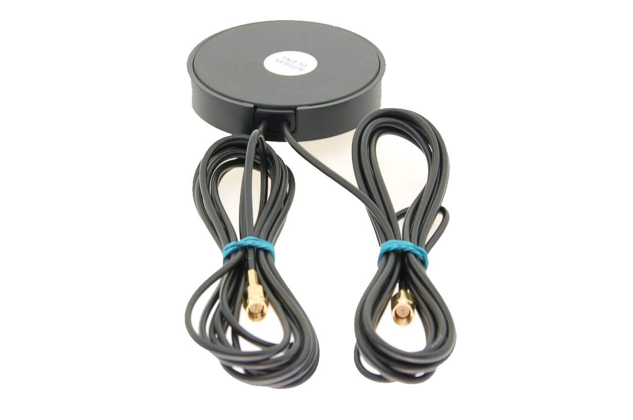 Alda PQ Antenna for glass mounting for 2G (GSM), 3G (UMTS), GPS with SMA/M plug and 2.5m (2.73 yd) cable 2.14 dBi gain