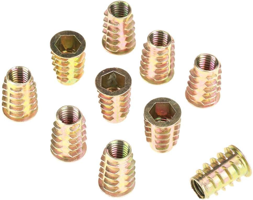 Self Tapping Threaded Insert,Hex Drive Head Zinc Alloy Self Tapping Threaded Insert Hex Socket