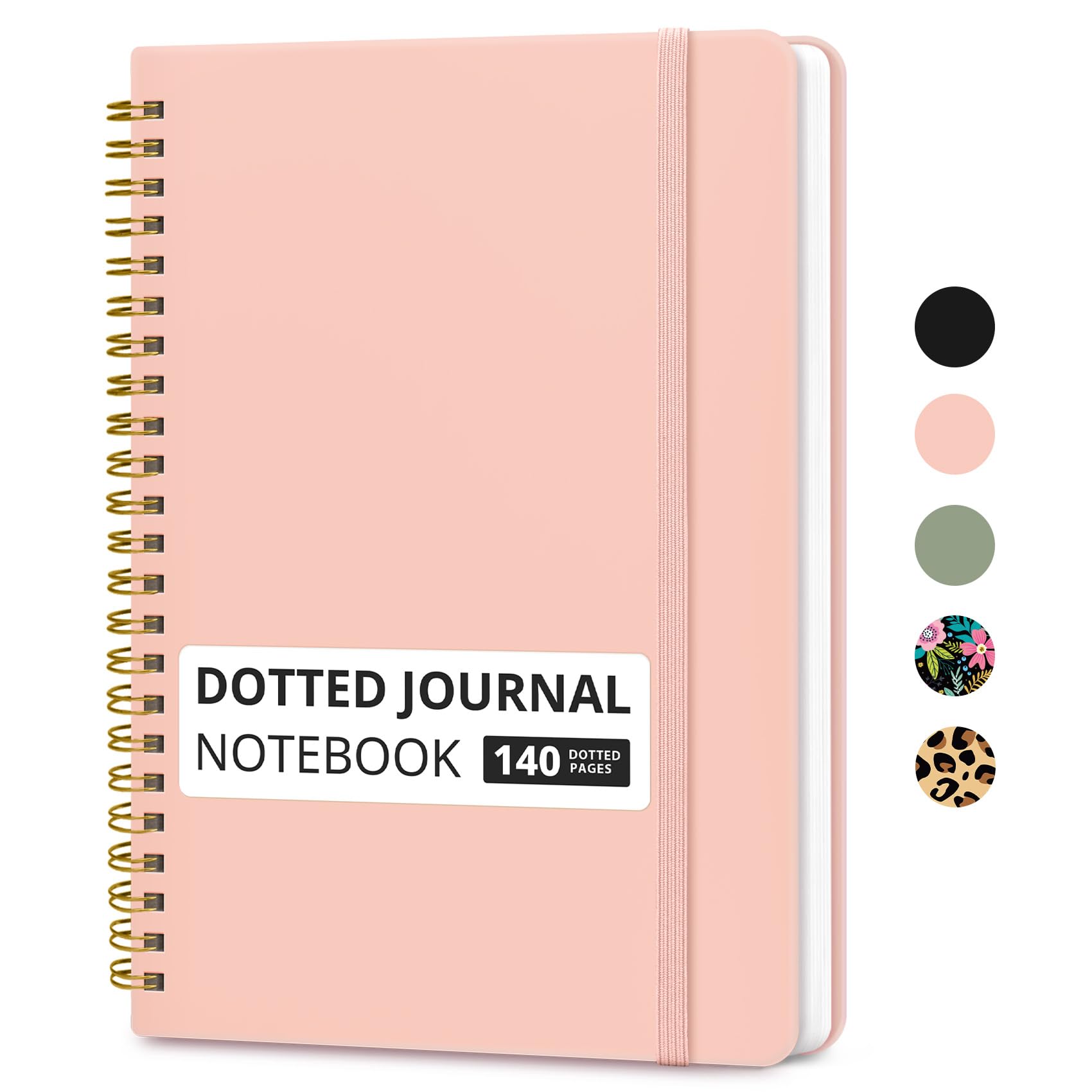 Dotted Spiral Journal Notebook for Women & Men, 140