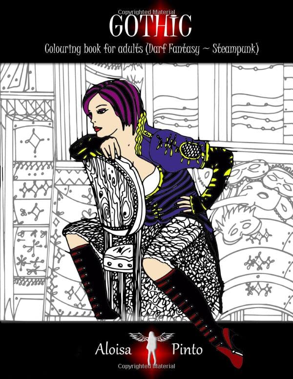 Gothic: Colouring book for adults (Dark Fantasy ~ Steampunk) - Part 2
