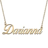 HUAN XUN Customized Custom Simple Any Name Necklace