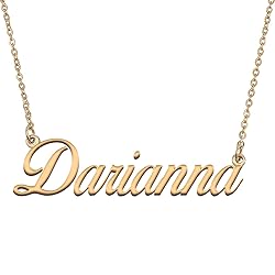 HUAN XUN Customized Custom Simple Any Name Necklace