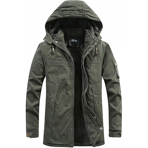 Maiyifu-GJ Men's Winter Military Parka Jacket Fleece Lined Thicken