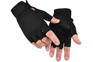 SUJAYU Fingerless Gloves - Tactical & Biking Gloves for Men & Women, Ideal for Airsoft, Fishing & Training