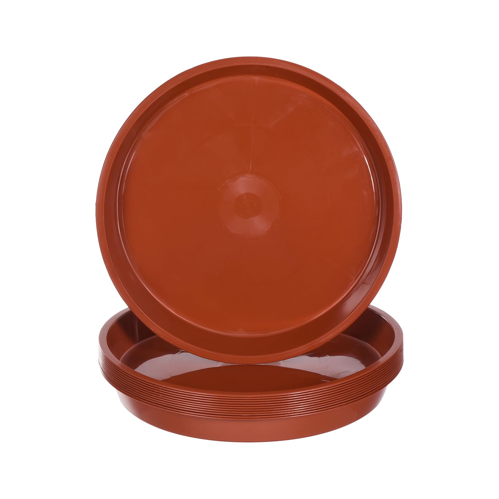 PATIKIL 12 Pack Plastic Plant Saucer, 12 Inch Plant Tray for Pots Round Plant Dish Plant Drip Trays Water Tray for Indoors Outdoors Garden, Red