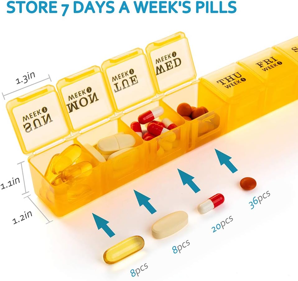 Mossime Large Monthly Pill Box Organiser 4 Week - Image 3