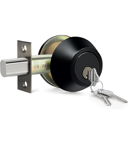 LYNN HARDWARE Heavy Duty Designer Commercial Deadbolt (Single Cylinder Lock, Satin Chrome, 26D) Non-Handed, Grade 2 Industrial - UL 3 Hour Fire Rated & ADA Compliant | Wood Or Metal Doors