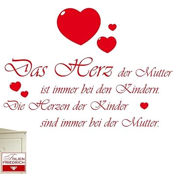 W102 58x40cm Azurblau Das Herz Der Mutter Wandtattoo