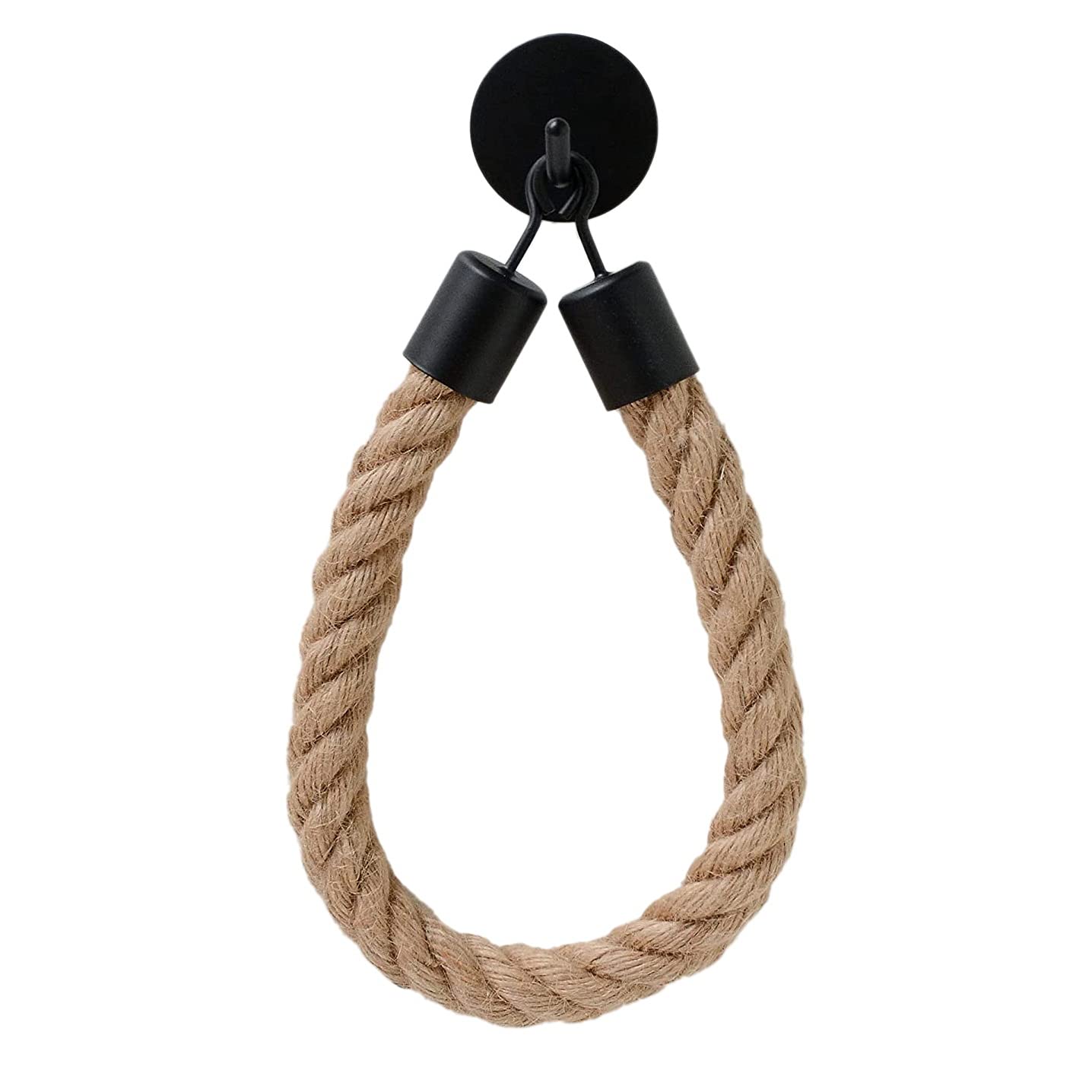 yksiahfi 1PC Black Holder Vintage Towel Hanging Rope Toilet Paper Holder Home Hotel Bathroom Decoration Supplies