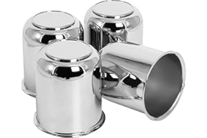 3.19" Push Through Wheel Center Caps for Trailer Truck RV Wheel Rims, Chrome Silver Trailer Wheel Hub Center Caps Fit 3.19inc