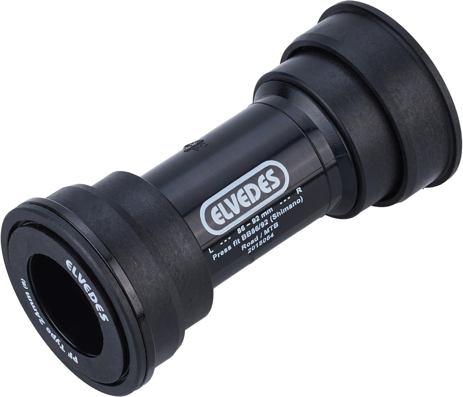 Elvedes Press-Fit BB86/92 Unisex Adult Cycle E-Bike Chainset, Black, Standard