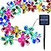 [50 Led] Solar Outdoor Blossom Lights Outside Flower String Lights Decorations, 8 Mode (Steady, Flash), Waterproof, Fairy Lamp for Patio, Garden, Yard, Porch, Fence, Christmas Tree (Multi Color)