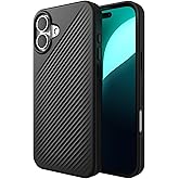 ZAGG Luxe Snap Case for iPhone 16 Plus - MagSafe Wireless Charging, 10ft Drop Protection, Eco-Friendly, Graphene Reinforced, Ripple Design, Black