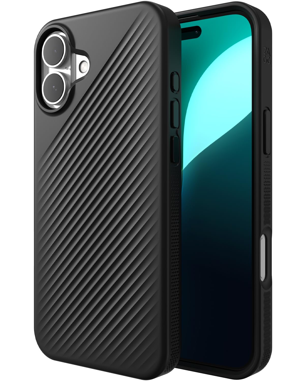 ZAGG Luxe Snap Graphene-Reinforced Case for iPhone 16 Plus [6.7-Inch], MagSafe Compatible, Slim and Comfortable Design, Shockproof Phone Back Cover (Black)
