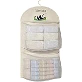 KATPOSIN Hanging Storage Organizer,Multi Purpose Multi Layer Mesh Storage Hanging Bag,Mesh Pockets for Bra Underwear Socks (Two)